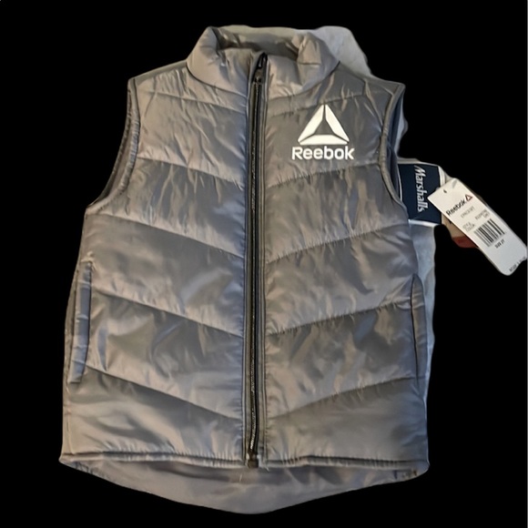 Reebok puffer vest Size to toddler gray new with tags - Picture 1 of 3